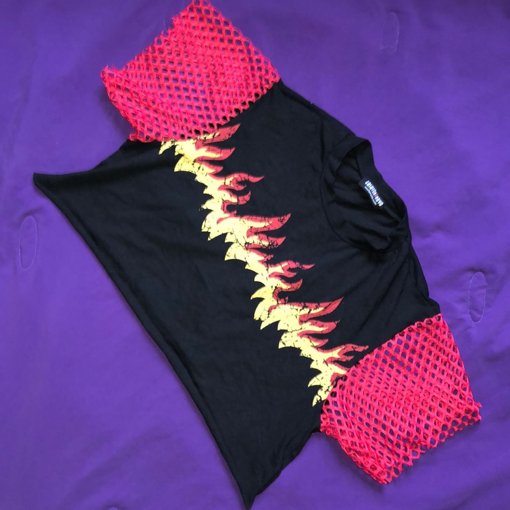 Fashion Nova Flame Crop Top